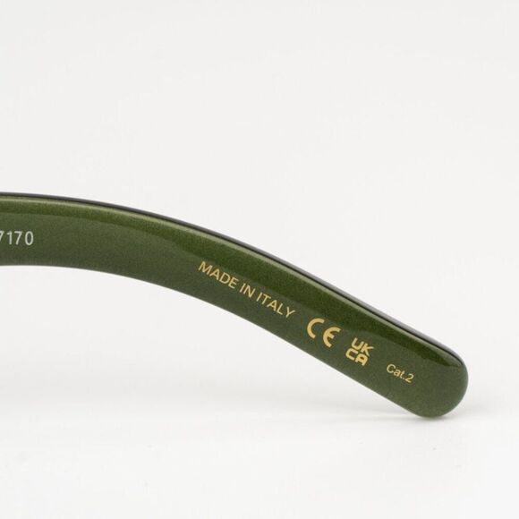 NEW Gucci GG1722SA 005 Transparent Dark Green Smoke Grey Unisex Oval Sunglasses - Picture 8 of 11